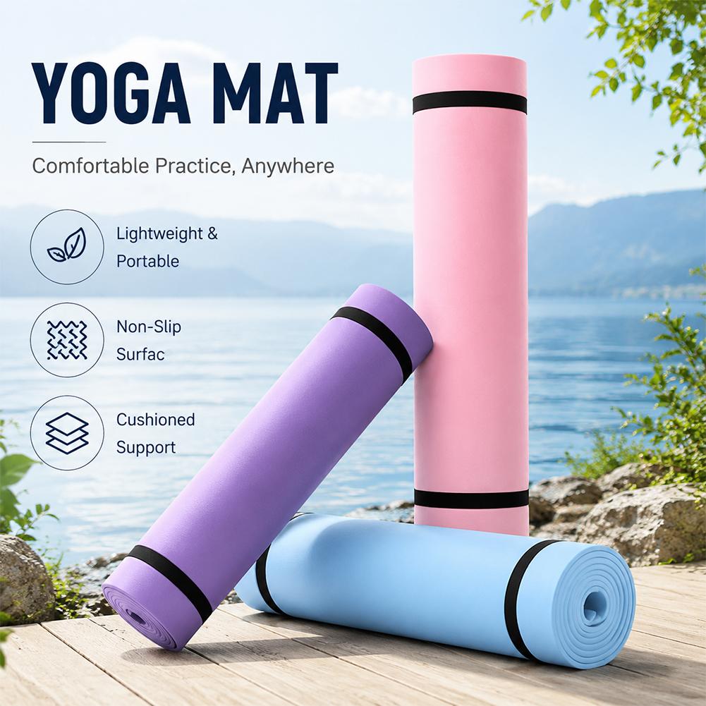 Yoga Fitness Mat - 1/2Pcs Thick Yoga Mat Anti-skid Sports