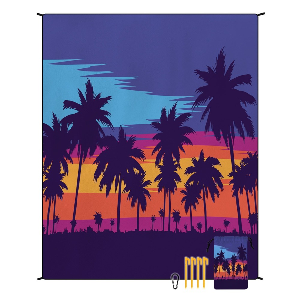 Yoga Fitness Mat - Palm Tree Beach Towel 71x86.6in Sheet