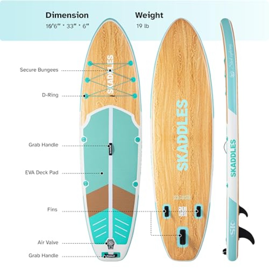 Inflatable Stand Up Paddle Boa - огляд і ціна Yoga Fitness Board