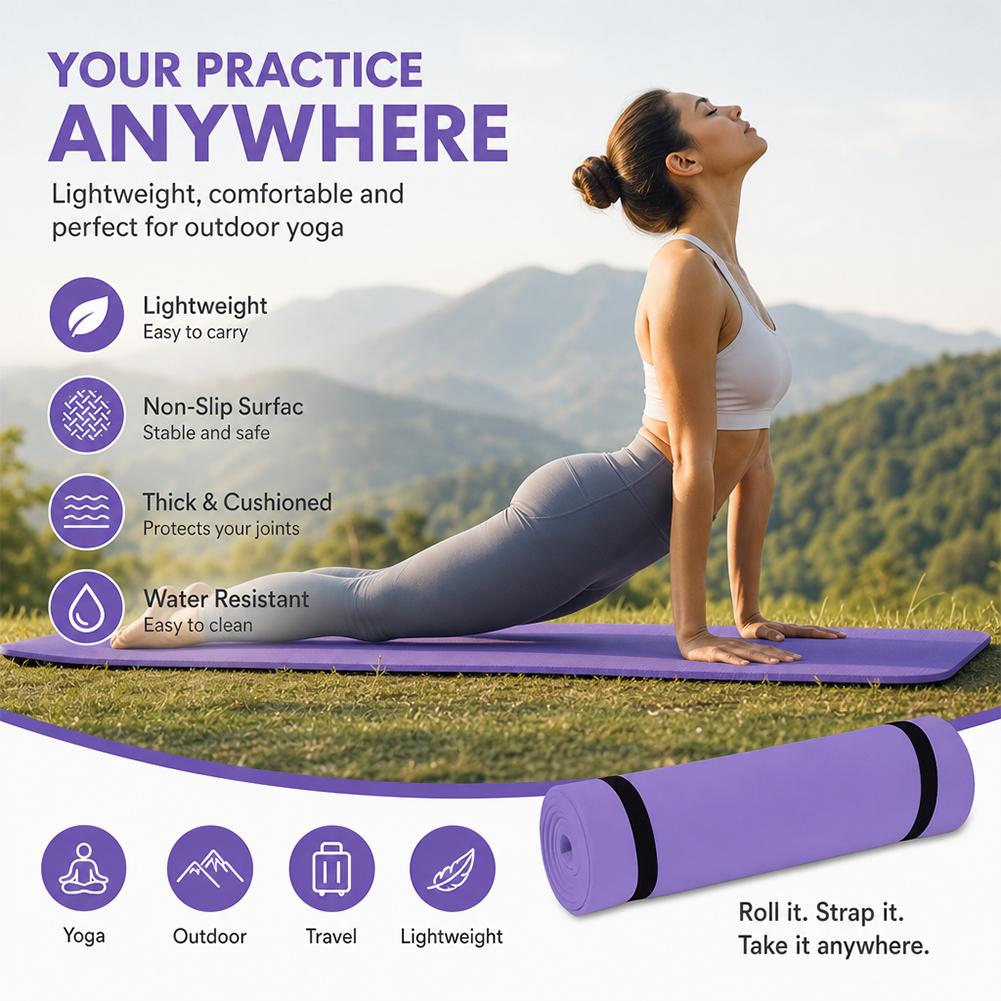 1/2Pcs Thick Yoga Mat Anti-ski - огляд і ціна Yoga Fitness Mat